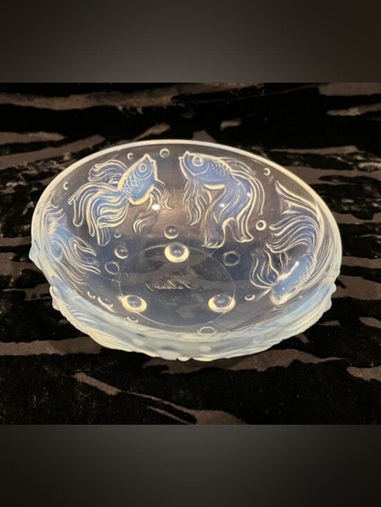 Sabino Other - Sabino "Bols Poissons" Iridescent‎ Art Glass Goldfish Bowl Post War Signed